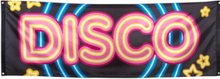 Stort Posterflagg Banner 220x74 cm - Disco Fever