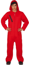 Rød Papirhuset / Money Heist Inspirert Jumpsuit-Kostyme til Mann