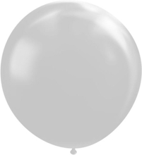 Sølvfarget Rund JUMBO Ballong 1 meter