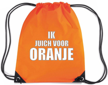 Ik juich voor ORANJE nylon supporter rugzakje/sporttas oranje - EK/ WK voetbal / Koningsdag