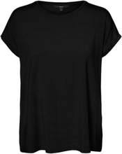 Vmava Plain Ss Top Ga Jrs Noos Tops T-shirts & Tops Short-sleeved Black Vero Moda