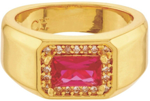 Red Crystal Haze Lady Boss Ring Sakura smykker