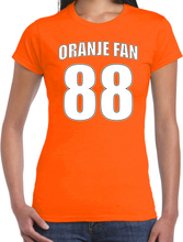 Oranje fan nummer 88 oranje t-shirt Holland / Nederland supporter EK/ WK voor dames