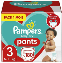 Bleer Pampers Baby-Dry Pants Størrelse 3 (180 uds)