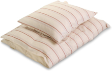 Baby Bedlinen Gots - Balance Stripes Rose Mix Home Sleep Time Bed Sets Multi/mønstret Filibabba*Betinget Tilbud