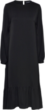 Kinsley Viscose Crepe Dress Knælang Kjole Black Lexington Clothing