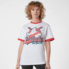 Ghostbusters Baseball Unisex T-Shirt Ringer - White/Red - S - White