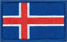 Tygmärke Isländska Flaggan