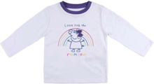 Langærmet T-shirt til Børn Peppa Pig Hvid 18 måneder