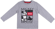 Langærmet T-shirt til Børn Mickey Mouse Grå 5 år