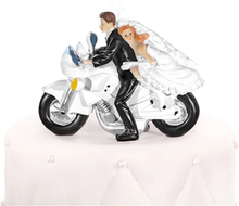 Bröllopsfigur Nygift på Motorcykel