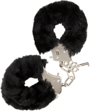 GP Furry Handcuffs Black | Lurviga svarta handbojor
