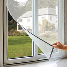 Zanzariera rete con velcro adesivo per finestra 130x150cm bianca insetti 528/57