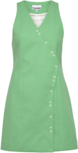 Cotton Suiting Mini Dress Dresses Wrap Dresses Grønn Ganni*Betinget Tilbud