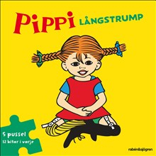 Pippi Långstrump Pusselbok : 5 pussel med 12 bitar i varje