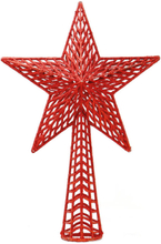 Röd Julgransstjärna med Glitter 27 cm