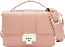 Jimmy Choo Pink Leather Rebel Flap Top Handle Bag