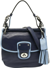 Coach Blue Leather Tassel Crossbody Bag