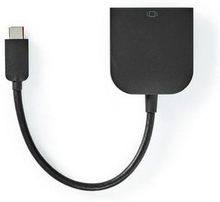 Nedis USB-C- Adapter | USB 3.2 Gen 1 | USB-C- Hane | DVI-D 24+1-Pin Hona | 1080p | 0.20 m | Rund | Nickelplaterad | PVC | Svart | Plastpåse