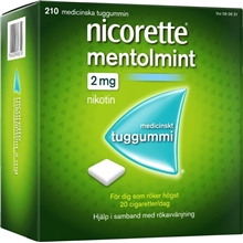 Nicorette Tuggummi Mentolmint (Läkemedel) 210 st/paket