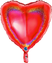 Folieballong Hjärta Glitter Röd - 1-pack