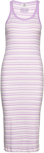 2X2 Cotton Stripe Carina Dress Dresses T-shirt Dresses Lilla Mads Nørgaard*Betinget Tilbud