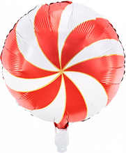 Folieballong Polkagris Vit/Röd