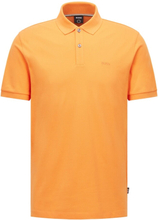 Orange boss pallas organic cotton polo shirt pique