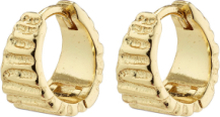 Jemma Huggie Hoop Earrings Gold-Plated Accessories Jewellery Earrings Hoops Gold Pilgrim