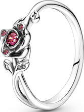 Pandora Disney 190017C01 Ring Disney Beauty and the Beast Rose zilver-zirconia rood-wit