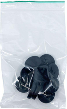 Meubelglijder kunststof zwart diameter 2,5 cm (zakje 8 stuks)