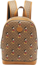 Gucci x Disney Brown GG Supreme Canvas and Leather Mickey Mouse Backpack