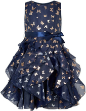 Navy Monsoon Kids Navy Butterfly Canca Girl Party Dresses