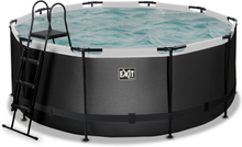 Pool ø360x122cm med filterpump - Svart