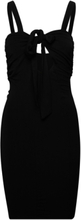 Viscose Jersey Stretch Mini Drape Dress Kort Kjole Black HAN Kjøbenhavn