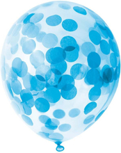 Ballonger blå konfetti, 30 cm