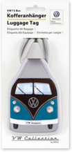 VW Volkswagen T1 Bus Bagage Tag - Petrol/Bruin