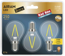 AIRAM 3-pack LED-lampor 2,6W E14 3-pack 4711777 Replace: N/A