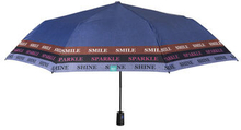 Mini paraply Smile Sparkle Shine 96 cm glasfiberblå