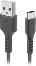 SBS data- og opladningskabel USB 2.0 - Micro USB. 1 meter - Sort