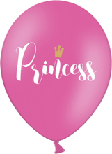 6 stk Rosa Princess Ballonger 30 cm - Glitter Prinsessa
