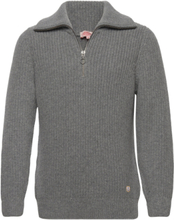 Sweater Zip-Up Collar Héritage Knitwear Half Zip Pullover Grå Armor Lux*Betinget Tilbud