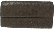 Pre-eide Intrecciato Leather Continental Flap Wallet