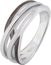 YO DESIGN T0941 Ring Memo Black zilver zwart-zilverkleurig Maat 18,5