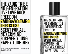 Zadig & Voltaire This Is Me!, Unisex, 50 ml, Ei uudelleentäytettävä pullo, Ruisku, 1 kpl