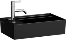 Kartell Laufen håndvask, 46x28 cm, venstre, mat sort