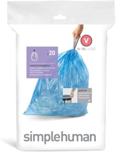 Simplehuman affaldsposer, kode V, 16-18 liter, blå, 20 stk