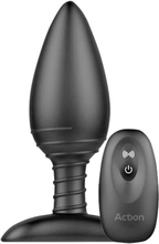 Action Asher Butt Plug Remote Control Analplug med vibrator