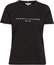 Heritage Hilfiger C-Nk Reg Tee Tops T-shirts & Tops Short-sleeved Black Tommy Hilfiger