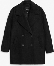 Oversized double breasted coat - Black